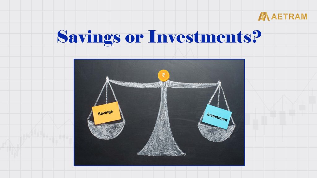 Explaining the difference between saving money and investing for financial growth