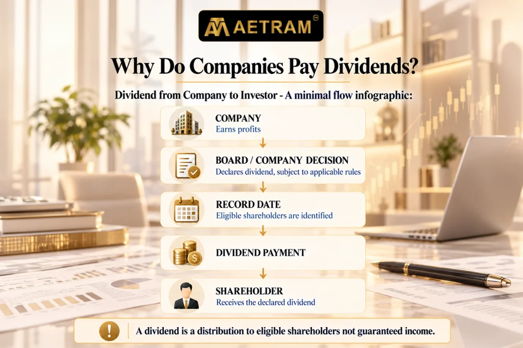 How companies pay dividends to shareholders, from earning profits and declaring dividends to identifying eligible shareholders on the record date and distributing payments.